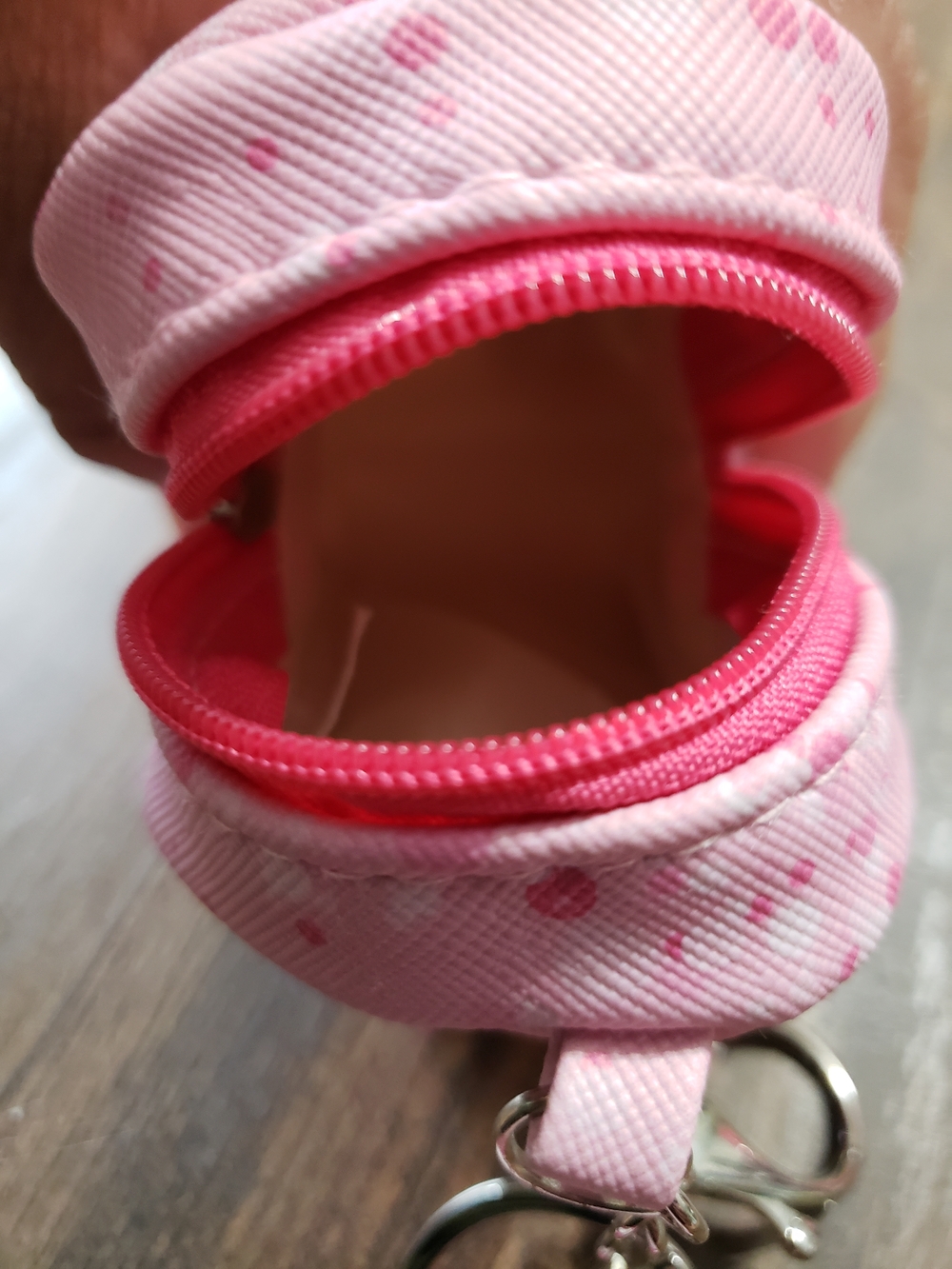 Pink Heart Mini Backpack Keychain with Spanish Scripture - Picture 3 of 5